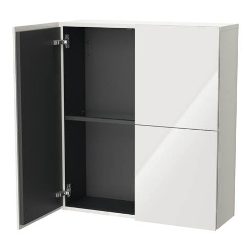 Duravit L-Cube Demi-colonne 70x24,3x80 cm, 2 portes, blanc brillant