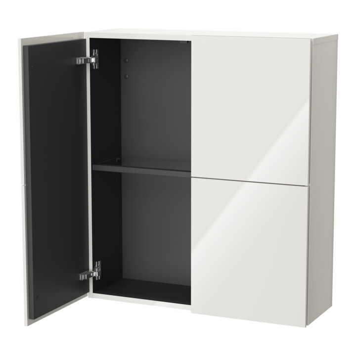 Duravit L-Cube Demi-colonne 70x24,3x80 cm, 2 portes, blanc brillant