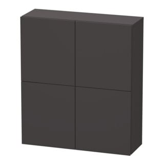 Duravit L-Cube Demi-colonne 70x24,3x80 cm, 2 portes, graphite super mat