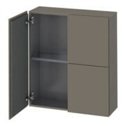 Duravit L-Cube Demi-colonne 70x24,3x80 cm, 2 portes, gris satinée