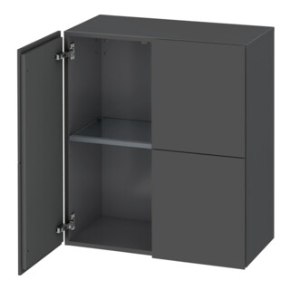 Duravit L-Cube Demi-colonne 70x36,3x80 cm, 2 portes, graphite mat