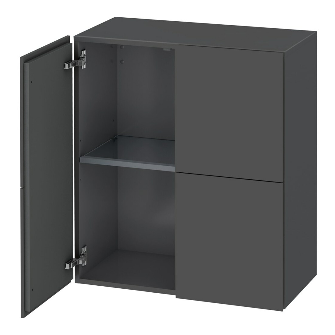 Duravit L-Cube Demi-colonne 70x36,3x80 cm, 2 portes, graphite mat