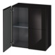 Duravit L-Cube Demi-colonne 70x36,3x80 cm, 2 portes, noir brillant-1