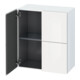 Duravit L-Cube Demi-colonne 70x36,3x80cm, 2 portes, blanc brillant