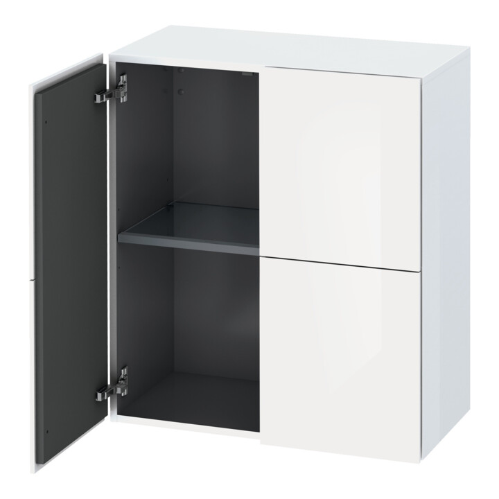 Duravit L-Cube Demi-colonne 70x36,3x80cm, 2 portes, blanc brillant