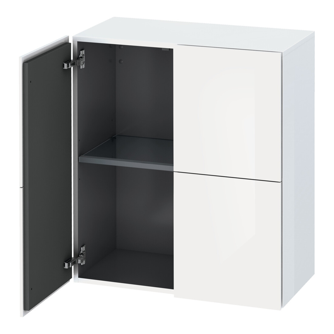 Duravit L-Cube Demi-colonne 70x36,3x80cm, 2 portes, blanc brillant