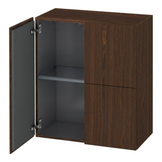 Duravit L-Cube Demi-colonne 70x36,3x80cm, 2 portes, noyer brossé