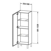 Duravit L-Cube demi-colonne individuel, porte droite, lin-2