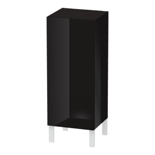 Duravit L-Cube demi-colonne individuel, porte droite, noir brillant