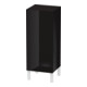 Duravit L-Cube demi-colonne individuel, porte droite, noir brillant-1