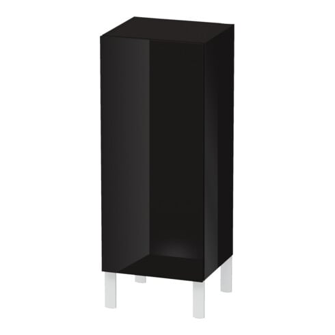 Duravit L-Cube demi-colonne individuel, porte droite, noir brillant