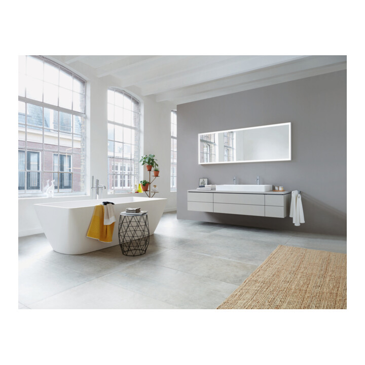 Duravit L-Cube Meuble bas 62x54,7 cm, taupe mat, 2 tiroirs