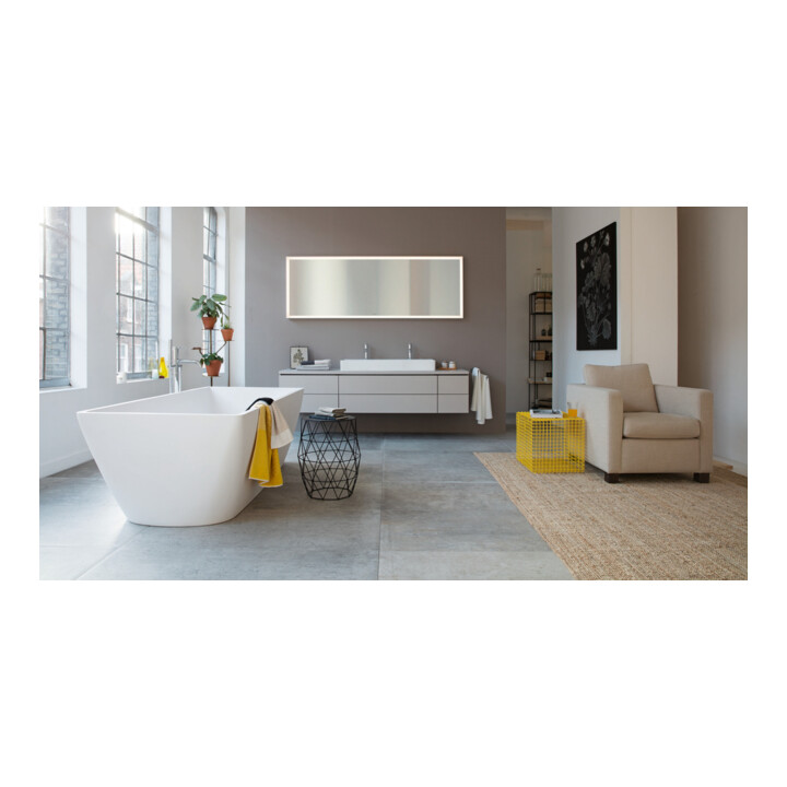 Duravit L-Cube Meuble bas 62x54,7 cm, taupe mat, 2 tiroirs