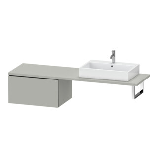 Duravit L-Cube Meuble bas 72x54,7 cm, béton gris, pour console, 1 tiroir