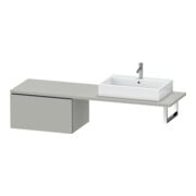 Duravit L-Cube Meuble bas 72x54,7 cm, béton gris, pour console, 1 tiroir