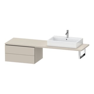Duravit L-Cube Meuble bas 72x54,7 cm, Taupe mat, 2 tiroirs
