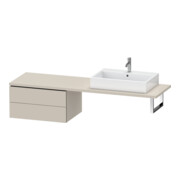 Duravit L-Cube Meuble bas 72x54,7 cm, Taupe mat, 2 tiroirs