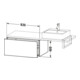 Duravit L-Cube Meuble bas 82x54,7 cm, blanc brillant, avec console, 1 tiroir