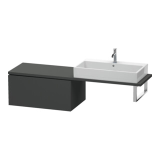 Duravit L-Cube Meuble bas 82x54,7 cm, graph ma, avec console, 1 tiroir