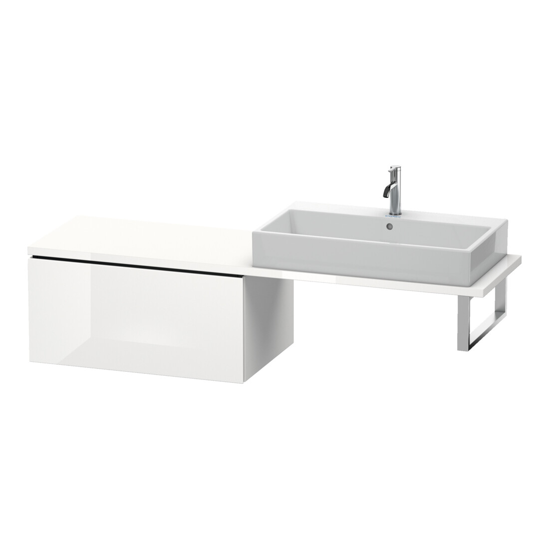 Duravit L-Cube Meuble bas 82x54,7 cm, graph ma, avec console, 1 tiroir