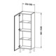 Duravit L-Cube meuble haut semi-élément, porte gauche, blanc brillant