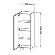 Duravit L-Cube meuble haut semi-élément, porte gauche, blanc brillant-2