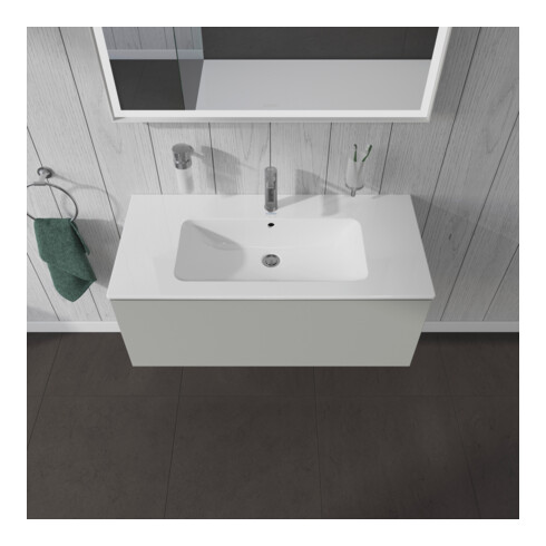 Duravit L-Cube Meuble sous lavabo 102x48,1 cm, béton gris, 1 tiroir, suspendu