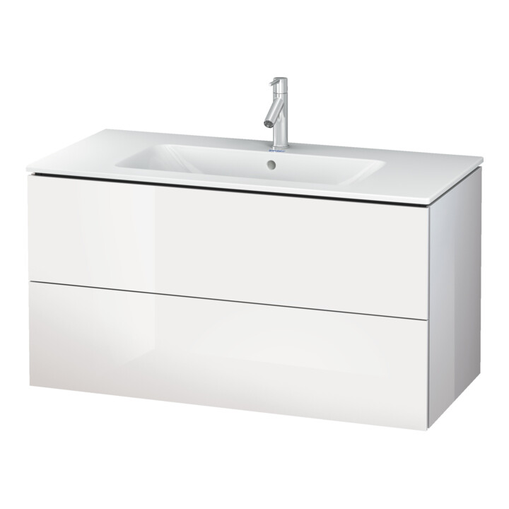 Duravit L-Cube Meuble sous lavabo 102x48,1 cm, blanc mat, 2 tiroirs, suspendu