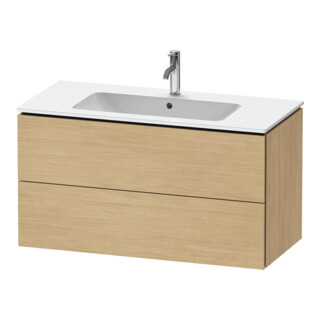 Duravit L-Cube Meuble sous lavabo 102x48,1 cm, blanc œuf, 2 tiroirs, suspendu