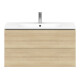 Duravit L-Cube Meuble sous lavabo 102x48,1 cm, blanc œuf, 2 tiroirs, suspendu