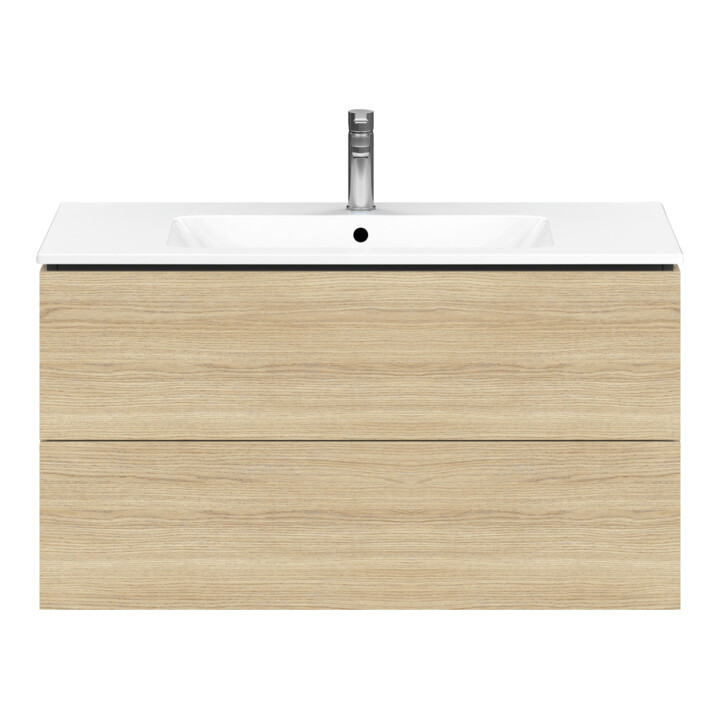 Duravit L-Cube Meuble sous lavabo 102x48,1 cm, blanc œuf, 2 tiroirs, suspendu