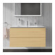 Duravit L-Cube Meuble sous lavabo 102x48,1 cm, blanc œuf, 2 tiroirs, suspendu
