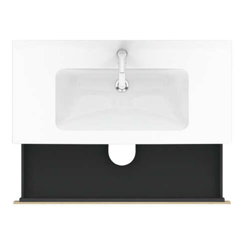 Duravit L-Cube Meuble sous lavabo 102x48,1 cm, blanc œuf, 2 tiroirs, suspendu