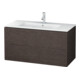 Duravit L-Cube Meuble sous lavabo 102x48,1 cm, chêne foncé, 2 tiroirs, suspendu-1