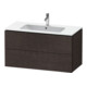 Duravit L-Cube Meuble sous lavabo 102x48,1 cm, chêne foncé, 2 tiroirs, suspendu