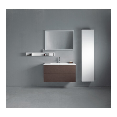 Duravit L-Cube Meuble sous lavabo 102x48,1 cm, chêne foncé, 2 tiroirs, suspendu