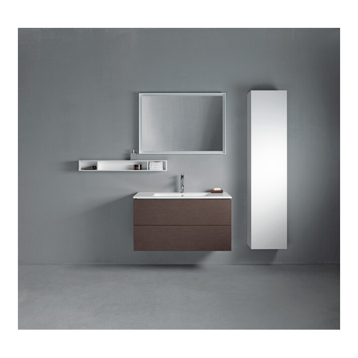 Duravit L-Cube Meuble sous lavabo 102x48,1 cm, chêne foncé, 2 tiroirs, suspendu