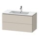 Duravit L-Cube Meuble sous lavabo 102x48,1 cm, taupe mat, 2 tiroirs, suspendu-1