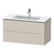 Duravit L-Cube Meuble sous lavabo 102x48,1 cm, taupe mat, 2 tiroirs, suspendu-1