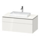Duravit L-Cube Meuble sous lavabo 102x55 cm, blanc brillant, 1 tiroir, 1 coulissant, suspendu-1