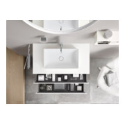 Duravit L-Cube Meuble sous lavabo 102x55 cm, blanc mat, 1 tiroir, 1 coulissant, suspendu-5