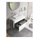 Duravit L-Cube Meuble sous lavabo 102x55 cm, blanc mat, 1 tiroir, 1 coulissant, suspendu