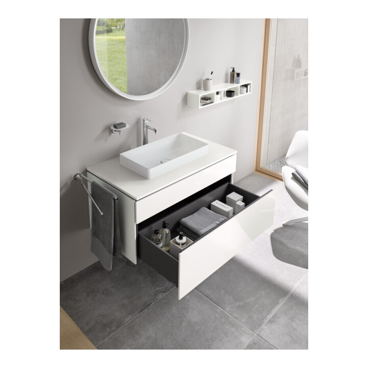Duravit L-Cube Meuble sous lavabo 102x55 cm, blanc mat, 1 tiroir, 1 coulissant, suspendu