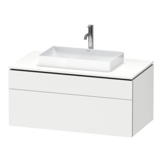 Duravit L-Cube Meuble sous lavabo 102x55 cm, blanc mat, 1 tiroir, 1 coulissant, suspendu
