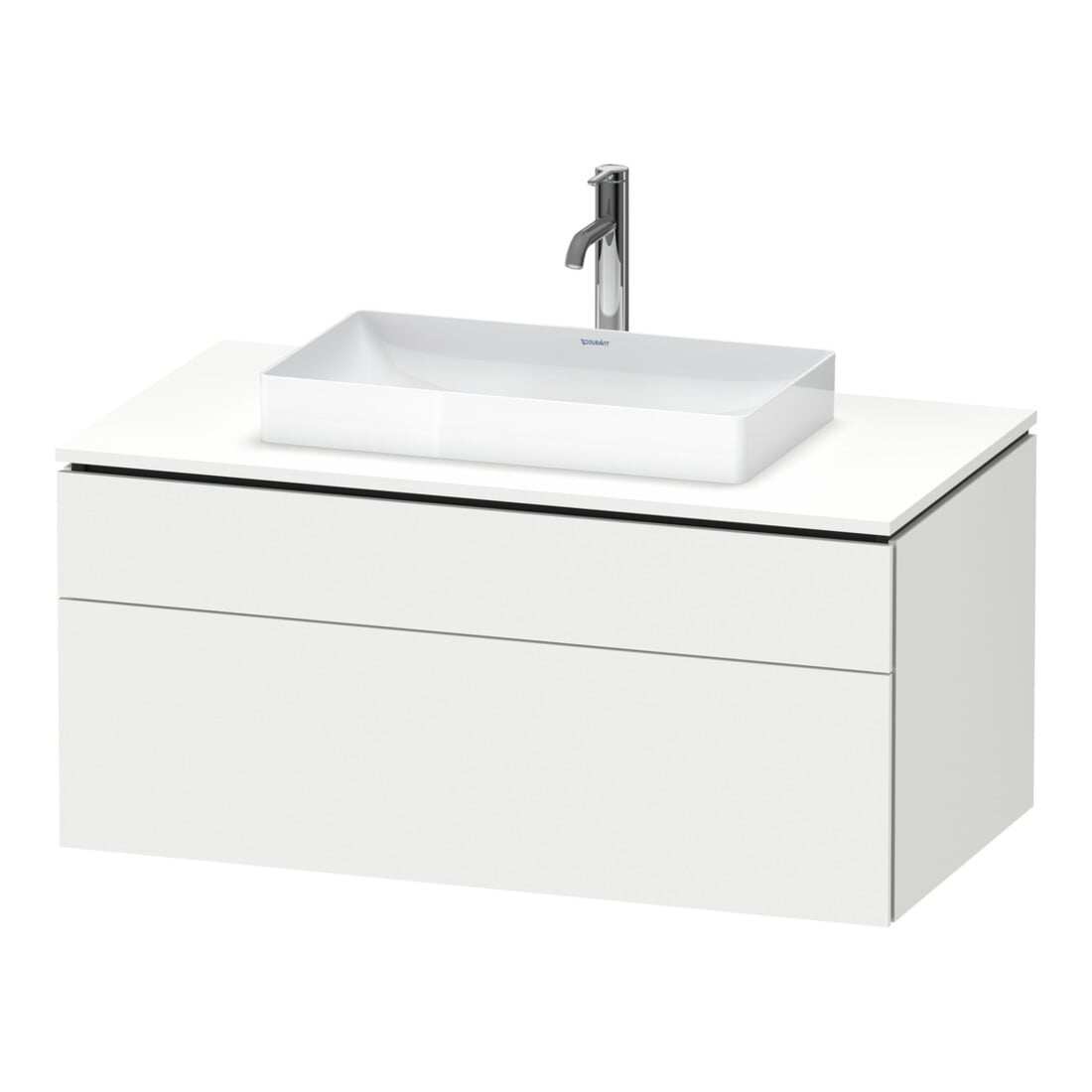 Duravit L-Cube Meuble sous lavabo 102x55 cm, blanc mat, 1 tiroir, 1 coulissant, suspendu