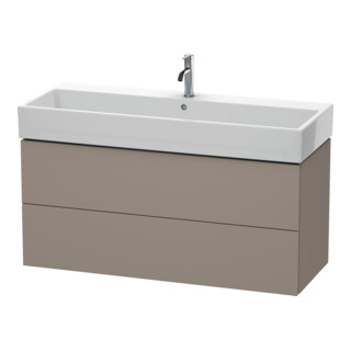 Duravit L-Cube Meuble sous lavabo 118,4 x 45,9 cm, 2 tiroirs, suspendu, bas mat