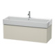 Duravit L-Cube Meuble sous lavabo 118,4 x 45,9 cm, taupe mat, 1 tiroir, suspendu-1