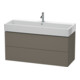 Duravit L-Cube Meuble sous-lavabo 118,4x45,9 cm, 2 tiroirs, suspendu, gris mat-1