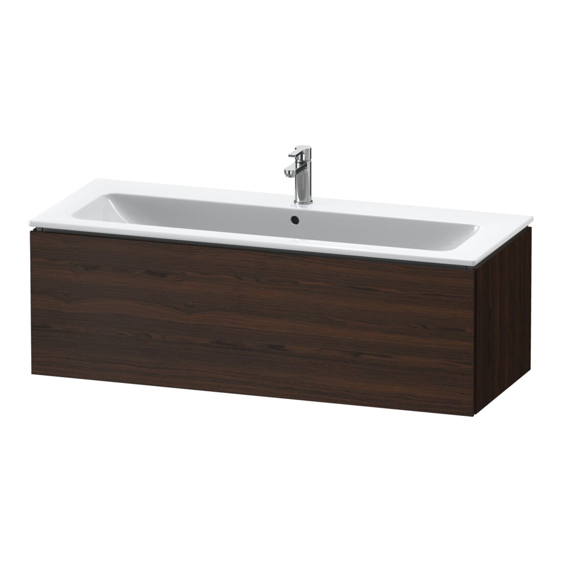 Duravit L-Cube Meuble sous lavabo 122x48,1 cm, noyer, 1 tiroir, suspendu