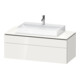 Duravit L-Cube Meuble sous lavabo 122x55 cm, blanc brillant, 1 tiroir, 1 coulissant, suspendu-1